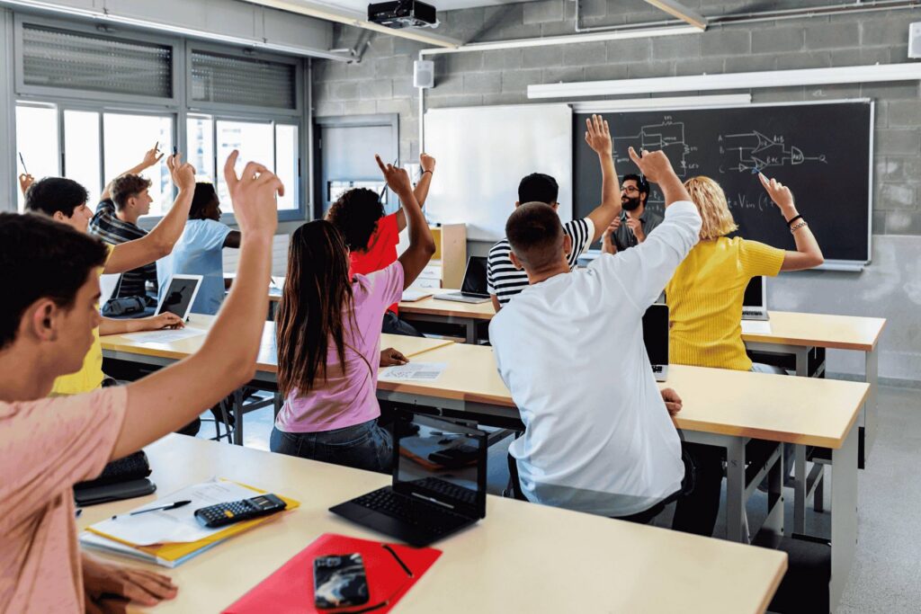 Students practicing CPR during a school‑based CPR education training session