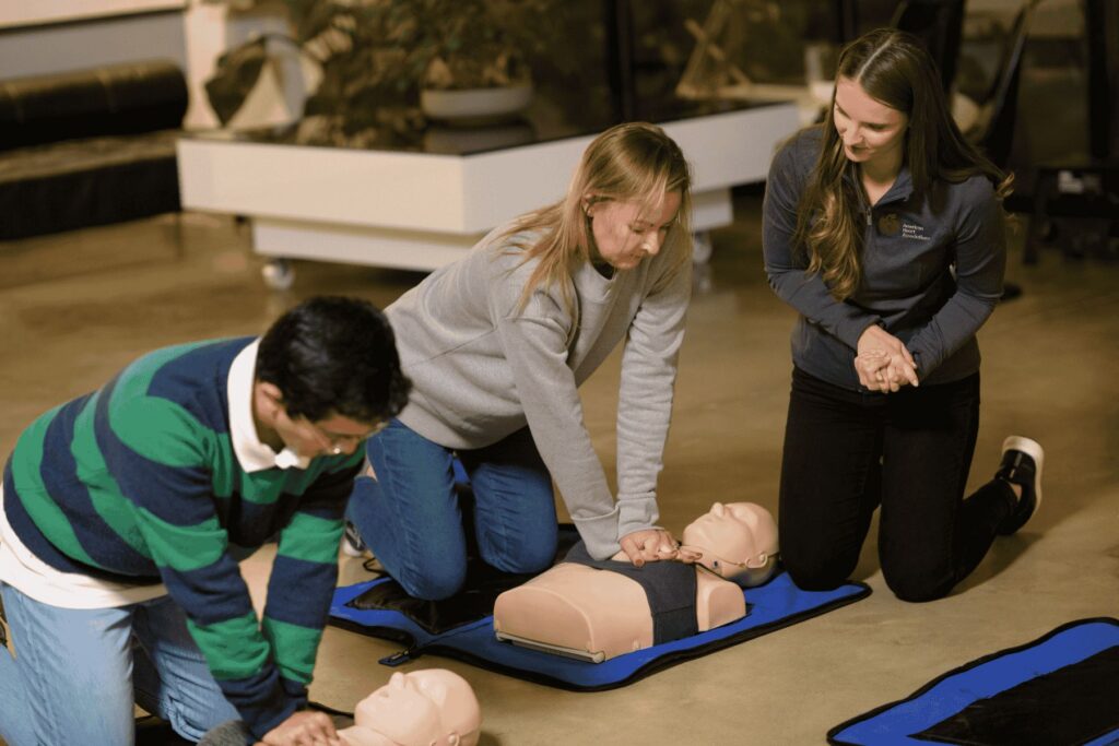 Instructor‑led CPR training option for students in a classroom setting